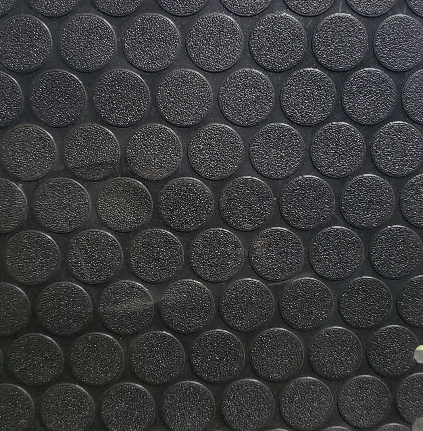 Black Coin Rubber Flooring 8&#39;6&quot; (By the Foot)