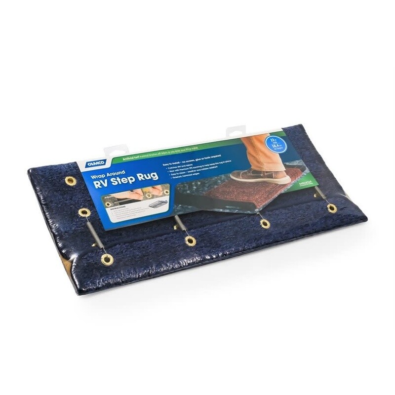 Premium Turf Step Rug (42943) - w / UV&amp;TPE,Hemmed,22&quot; X23&quot; Blue