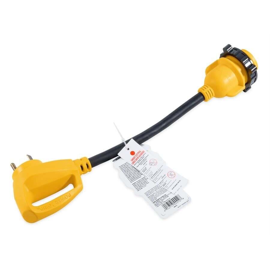 (55512) 30Amp Power Grip 18&quot; Dogbone - w / Straight F-Locking Adapter