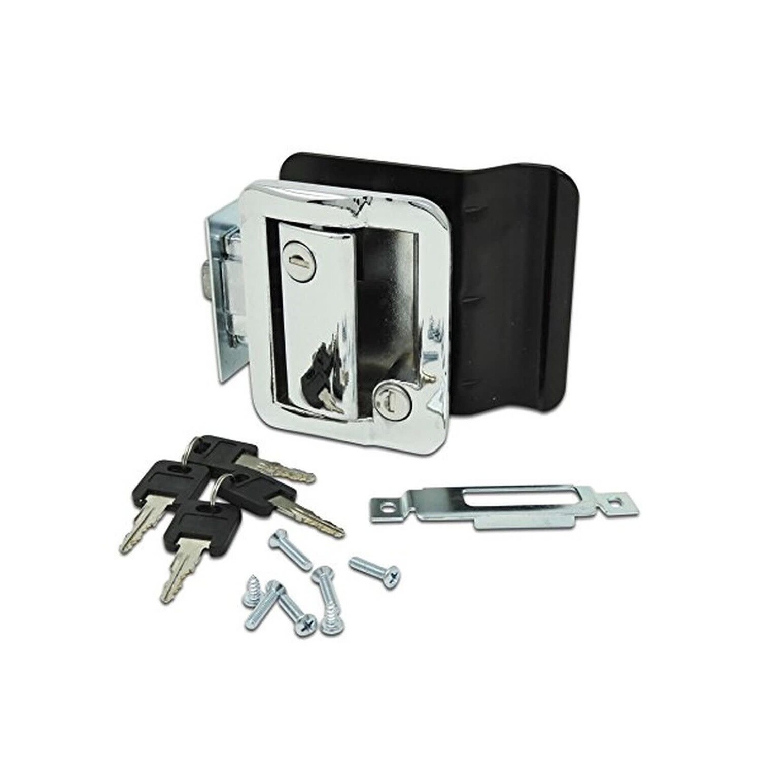 RV Paddle Door Latch- Chrome w/Keys  (TDL01-C)