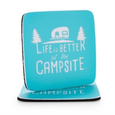 Life is Better Coaster-Camper and Trees- Neoprene (53230)