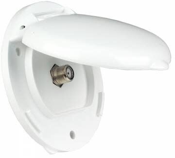 AV/Cable TV Plug- Polar White  (4235)