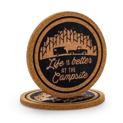 Life is Better at the Campsite Coasters Camper + Trees Coasters (53228)