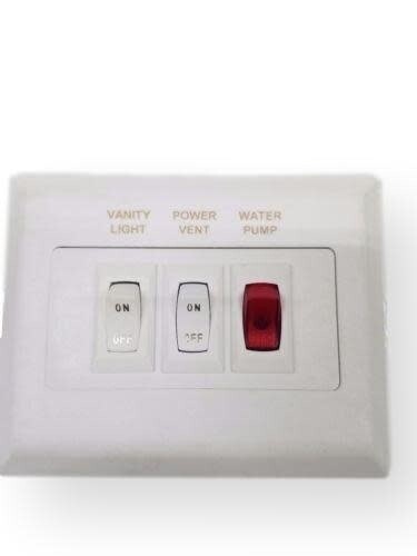 3 Switch Plate Bath Light/Vanity Light/Water Pump