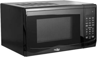 High Pointe EM925AWW-B RV Black Microwave Oven with Turn Table 1.0CF