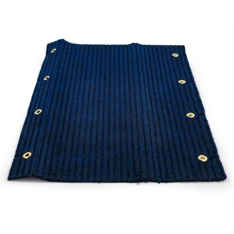 Premium Double Ribbed Step Rug (42954) - Poly. w / UV&amp;TPE, 18&quot;x23&quot; Blue