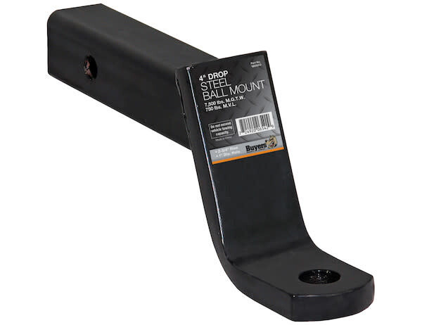 2&quot; Ball Mount W/4&quot; Drop X 10&quot; Long Tube Black (1803013)