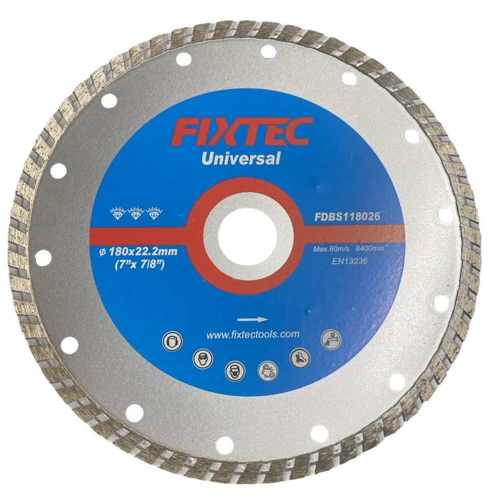 Universal Turbo Rim Diamond Cutting Blade 7&quot; x 7/8&quot; x 7mm Cutting Blade Width (FDBS118026)