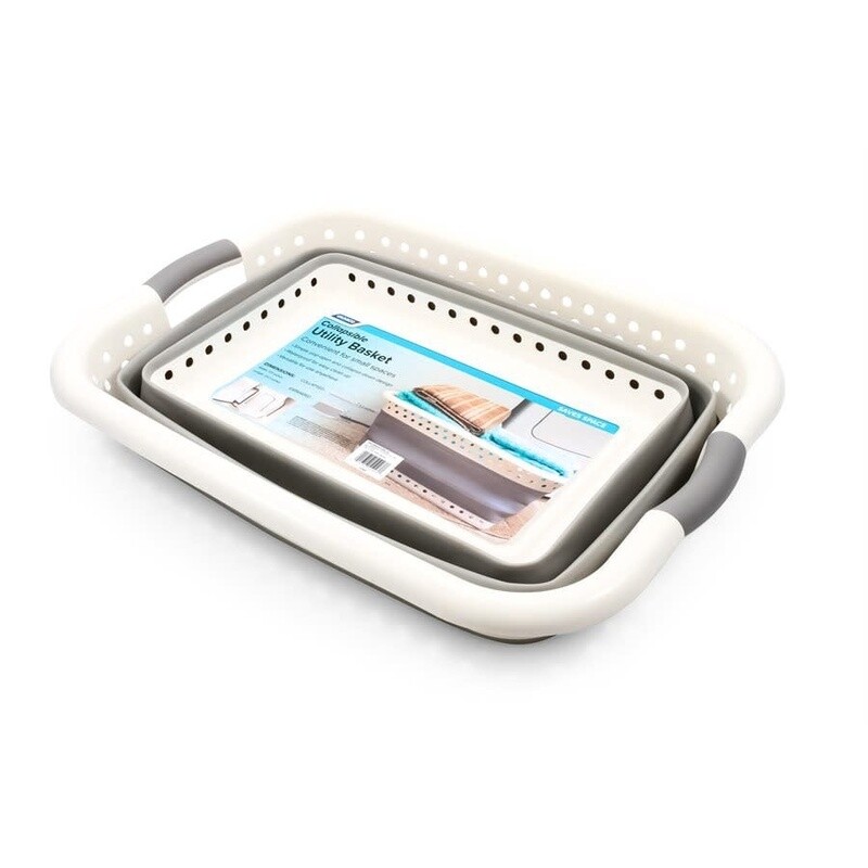 Collapsible Utility Basket White/Gray - L (51903)