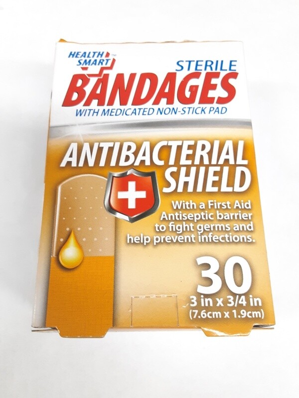 30 Pack Antibacterial Bandages  (HS-01393)