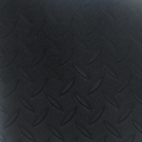 Diamond Plate ( DP ) Rubber Flooring - Black 8&#39;6&quot; (By the Foot)