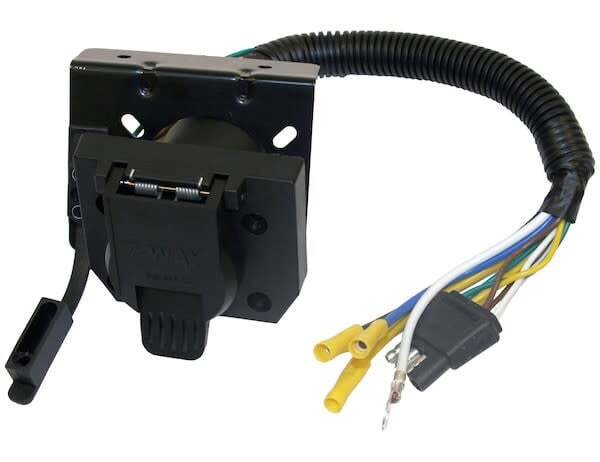 4 Flat to 7 Way Dual Plug Trailer Connector (TC1474P)