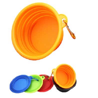 Pop Up Silicone Pet Bowl w/Carabiner