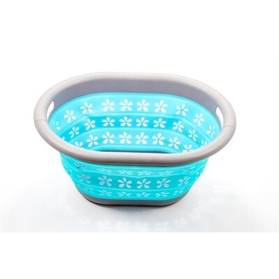Collapsible Utility Basket Turquoise/Gray - S (51902)
