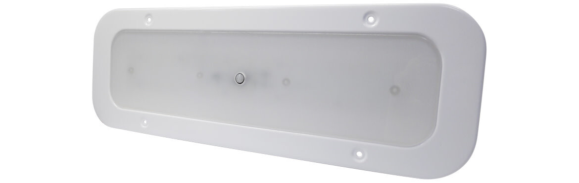Recessed 4K White 32 LED Light 6&quot; x 17.5&quot; w/ Motion Detection E31-LOMB-1