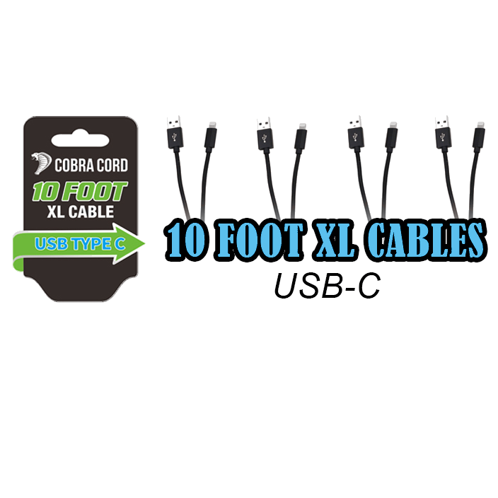 10 Foot XL USB Type C Cable (012646)