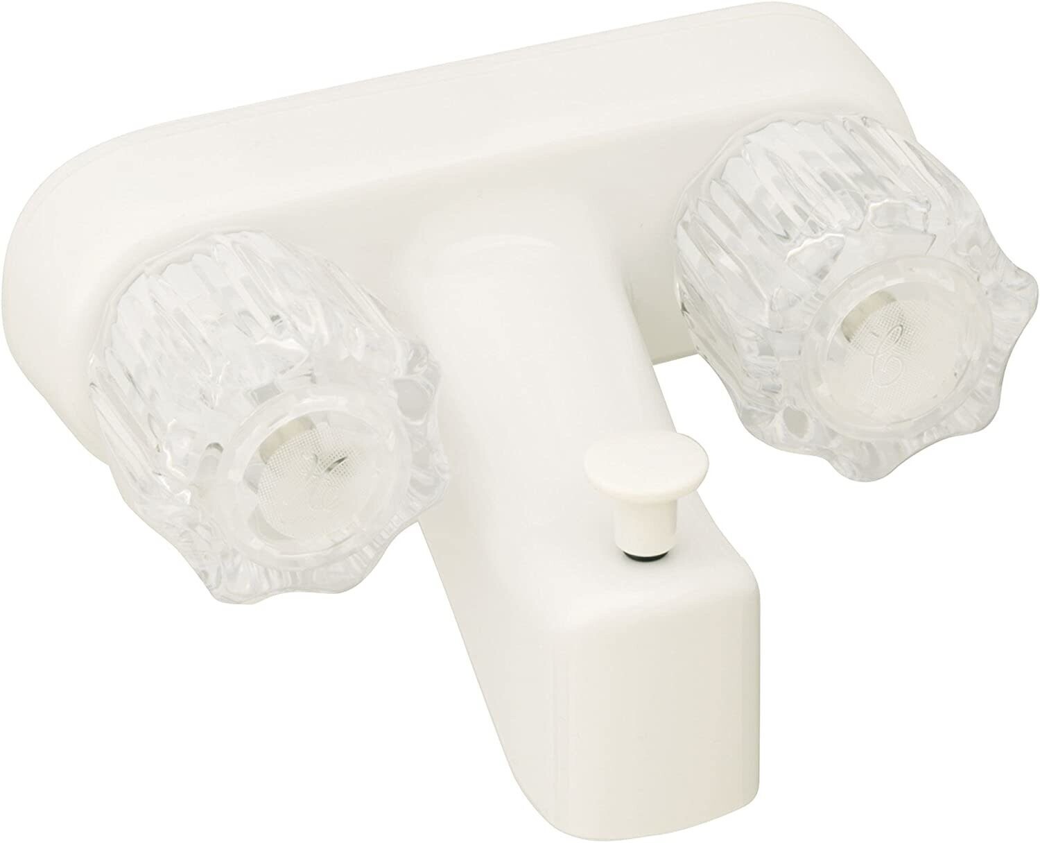 4" Tub/Shower Diverter W/Crystal Handles White (U-YJW41VBW)