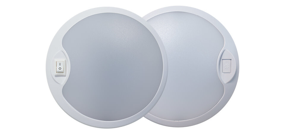 4.5&quot; Round Interior Lamp 12 LED With Switch Cool LED E50-WCS0-1
