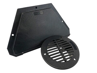 Exterior &amp; Interior Circular Vent Cover - Black J00-0B01-1/J00-0B00-1 (Kit)