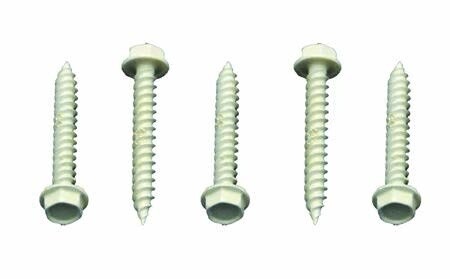 Hex Washer Head 8 x 1-1/4&quot; Colonial White 1000 Count