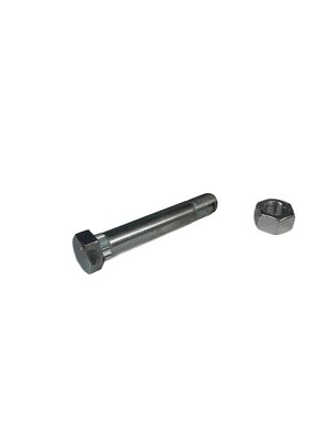 3.75&quot; Non-Greaseable Zinc Axle Bolt  9/16&quot; w/Locking Nut (Kit)