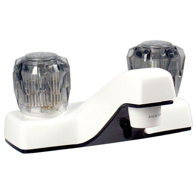 4" Dual Handle Bathroom Faucet White (PF212203)