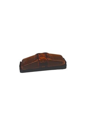 1&quot; X 4&quot; Amber PC Sidemarker Amber Lens w/Black Base S19-AA00-1 (Kit)