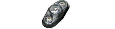 Amber Mini Surface Mount PC Sidemarker Clear Lens (S38-AC09-1)