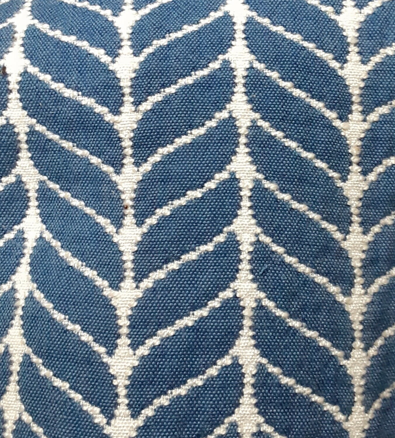 4.5&#39; Blue and White Fabric Upholstery  - Sold by linear Ft