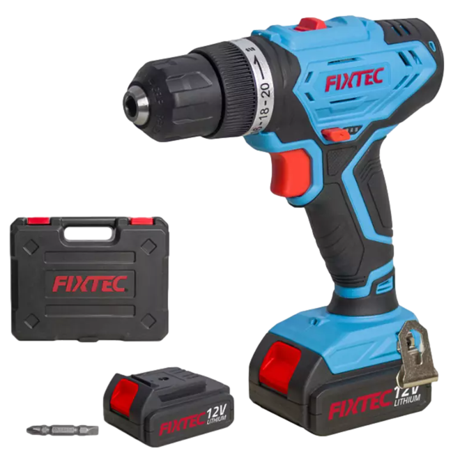12V Cordless Drill w/ 2 Batteries FCD12L01