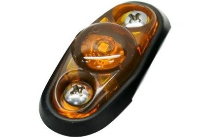 Amber Mini Surface Mount PC Sidemarker Amber Lens (S38-AA09-1)