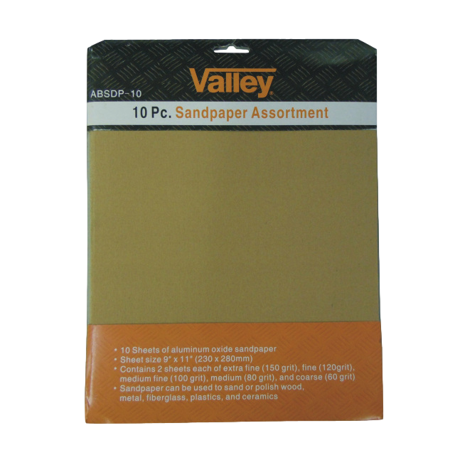 Sandpaper Assortment 10pc 9&quot; x 11&quot;