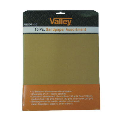 Sandpaper Assortment 10pc 9&quot; x 11&quot;