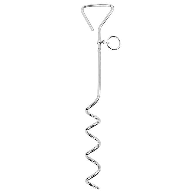 Dog TieOut Chrome Stake (16")