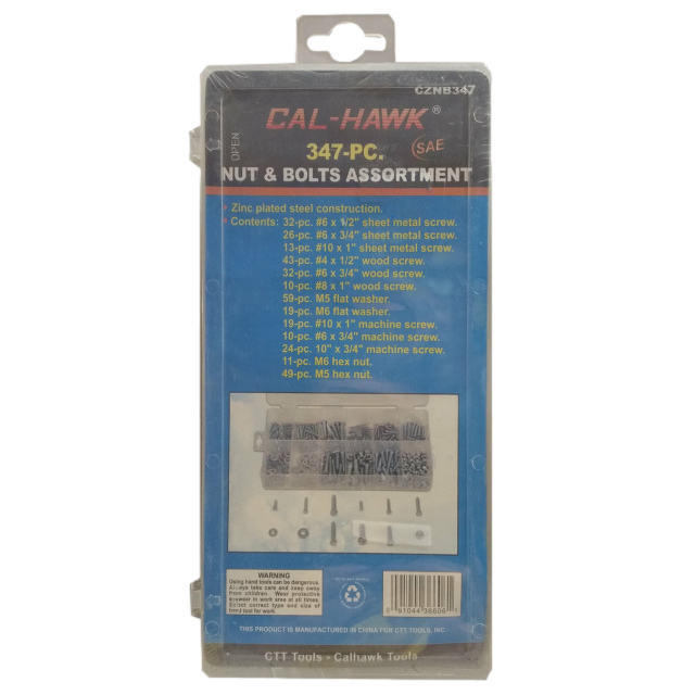 Nuts &amp; Bolts Assortment 347PC (CZNB347)