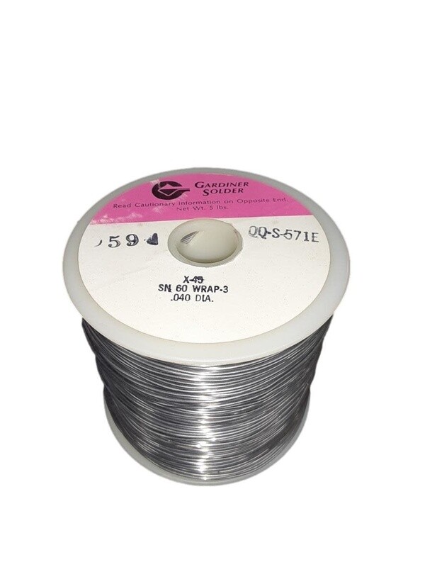 Solder Gardiner QQ-S-571E 5 lb .050&quot; Diameter Tin 6% Lead 45%