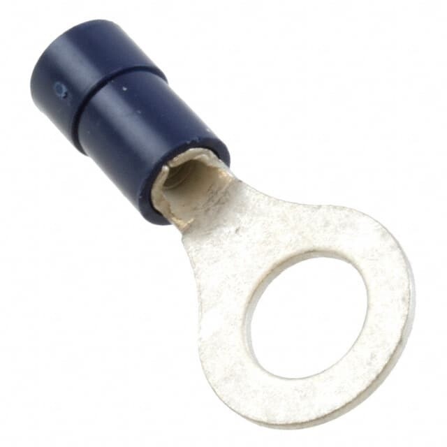 Blue Ring Terminal Connector 1/4 Stud Circular 14-16 AWG Crimp