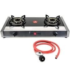 GasOne Outdoor Tabletop Glass Double Burner (5058)