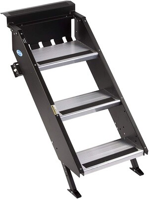 Morryde STP-203 Step Above-Gen2, 3 Step Entry Step, Manual , 9&quot; Rise, Fits Inner Door Flange Width Of 21.75-22.25&quot;