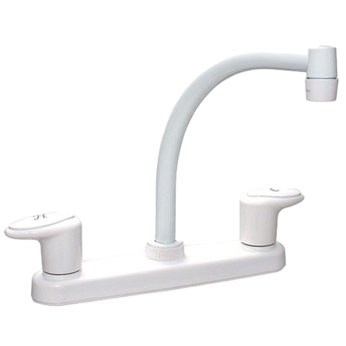 8" Hi-Arc Spout Deck Faucet White (PF221202)
