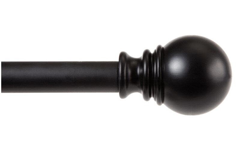 Kenney KN87002V1 Layla Adjustable Curtain Rod, Matte, Black