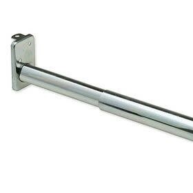 Harney Hardware 35827 Adjustable Closet Rod, Adjusts 48 Inch To 72 Inch, Bright Chrome