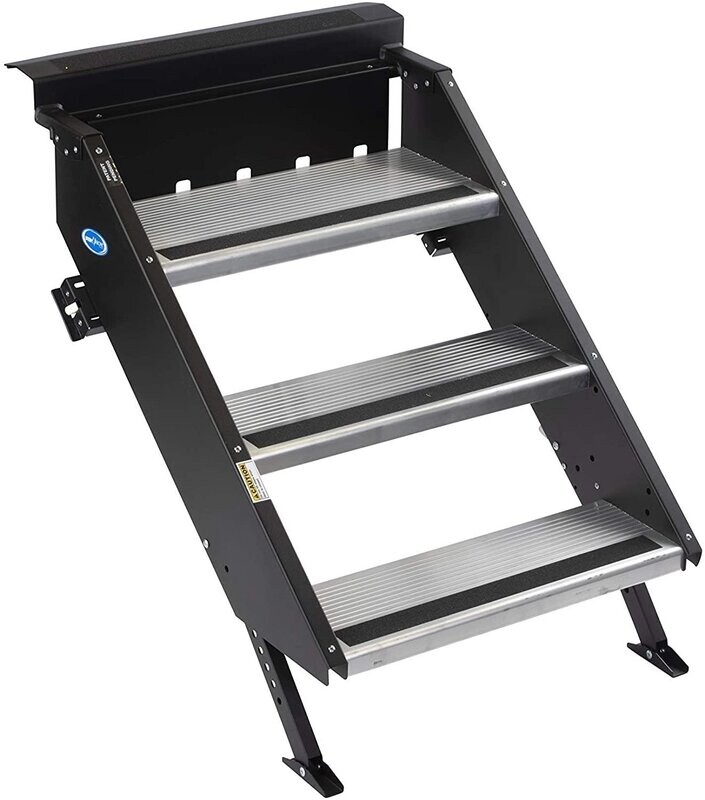 Morryde STP-208 Step Above-Gen2, 3 Step Entry Step, Manual, 8&quot; Rise  Fits Inner Door Flange Width Of 27.75-30.25&quot;