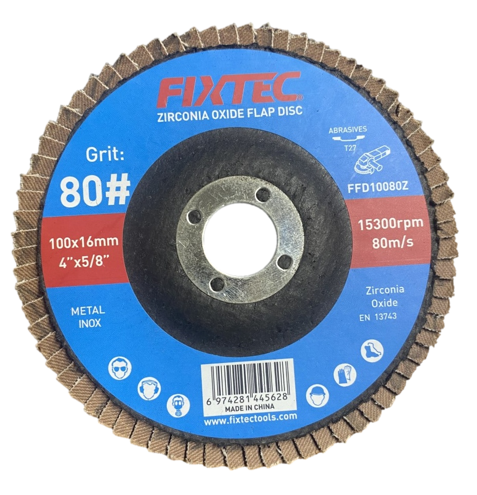 Zirconia Oxide Grit 80 Professional Quality Aluminum Oxide Flap Disc (FFD10080Z)