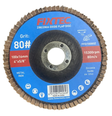 Zirconia Oxide Grit 80 Professional Quality Aluminum Oxide Flap Disc (FFD10080Z)