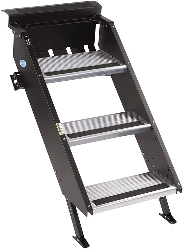 Morryde STP-207 Step Above-Gen2, 3 Step Entry Step Manual, 9&quot; Rise , Fits Inner Door Flange Width Of 23.75-26.25&quot;