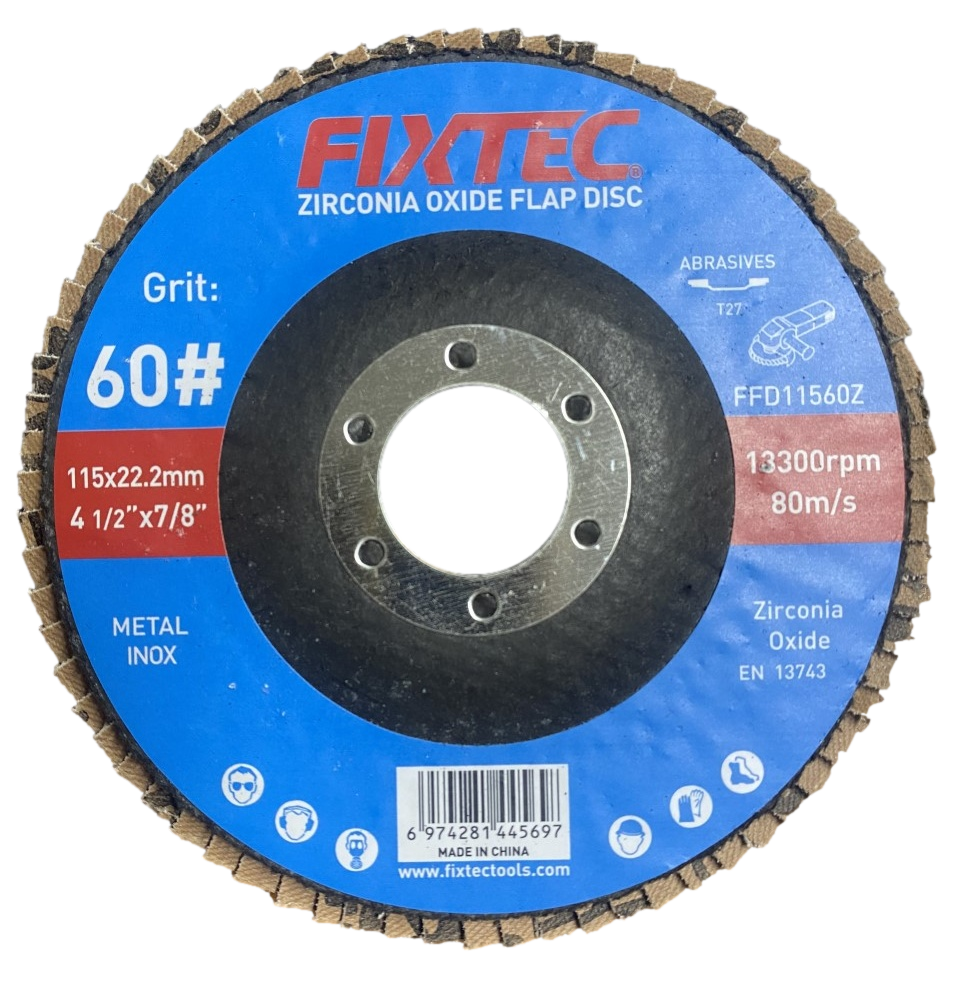 High Quality Zirconia Oxide Abrasive Flap Disc 4.5&quot; P60 Grinding Wheel Disc for Grinding Weld (FFD11560Z)