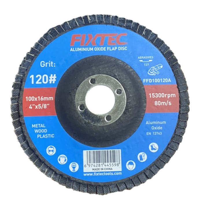 Aluminum Oxide Abrasive P120 Grit for Stainless Steel Grinding Wheel Flap Disc (FFD100120A)