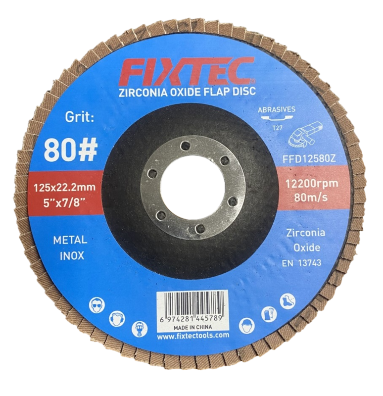 Flap Disc Abrasive Wheel Zirconia Stainless Steel Metal Polishing Aluminum Oxide (FFD12580Z)