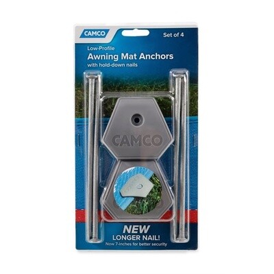 Low-Profile Awning Mat Anchors Gray (45633)
